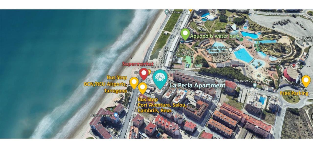 La Perla Apartment, Paradis Park, La Pineda - Atico 1ª Linea - Solarium - Wifi - Piscina Luaran gambar